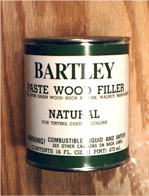 bartley paste wood filler